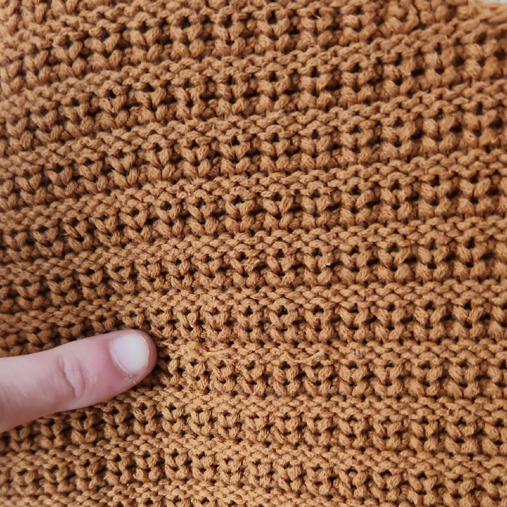 Rachel Zoe Waffle Knit V-Neck Sweater in Camel - Picture 5 of 5